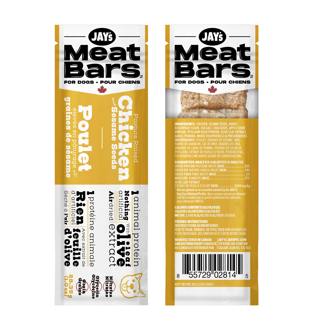Pasture Raised Chicken and Sesame Seeds Meat Bar